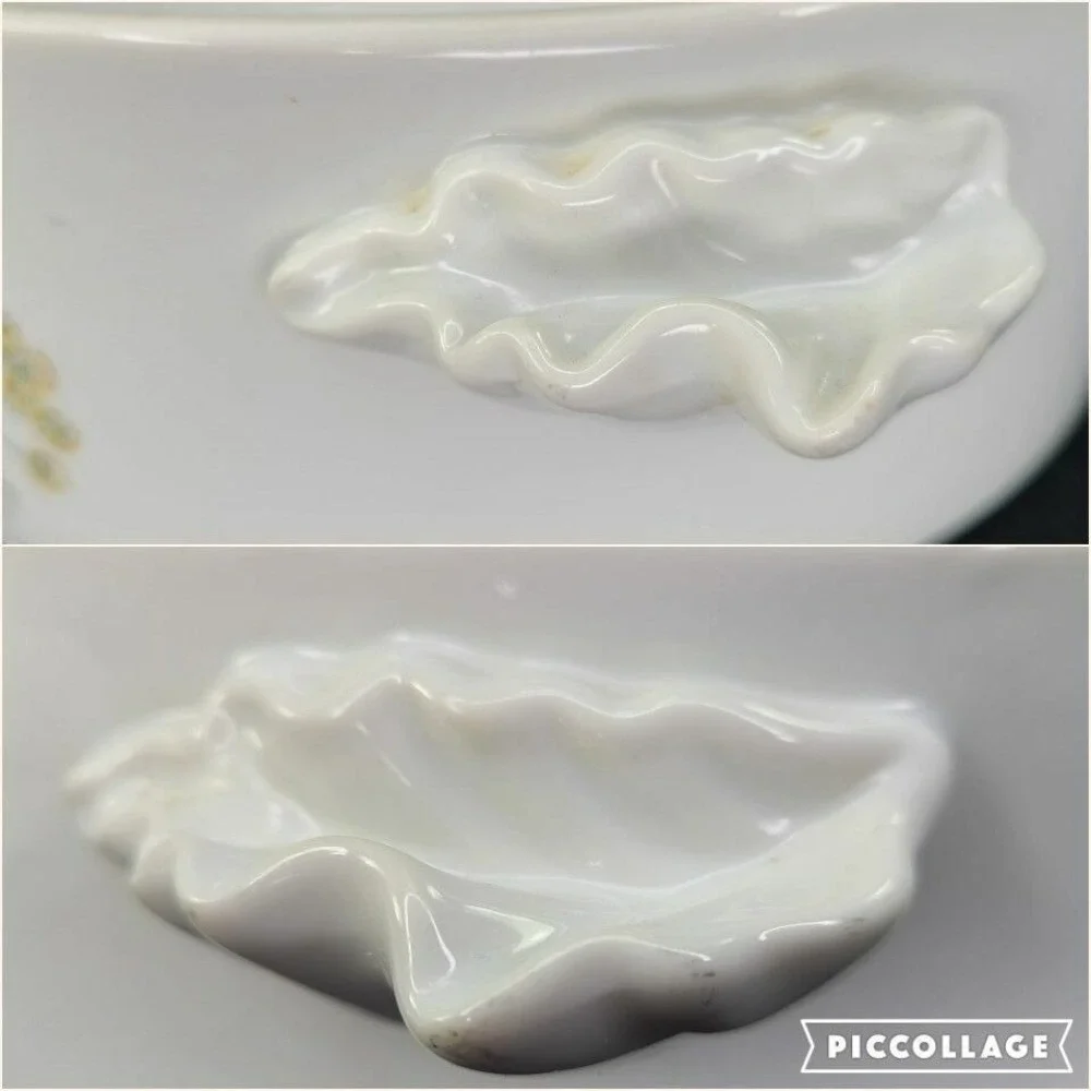 Shafford Covered Casserole Serving Dish Herbs and Spices Ribbed Porcelain‎ Round